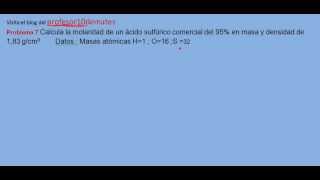 Ejercicios y problemas resueltos de disoluciones 7 [upl. by Nabetse]