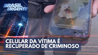 Gangue da pedrada policiais prendem um criminoso  Brasil Urgente [upl. by Yerhpmuh]