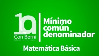 Mínimo común denominador I Ejemplo 1 [upl. by Ozneral]