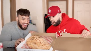 Largest chicken parm calzone Mukbang ￼ [upl. by Brenan]