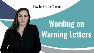 How to write offences on warning letters [upl. by Janina724]