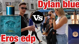 Versace Eros edp vs Versace Dylan Blue  fragrance test [upl. by Greenes]