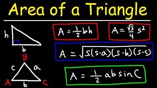 Area of a Triangle Given 3 Sides Herons Formula [upl. by Roxana]