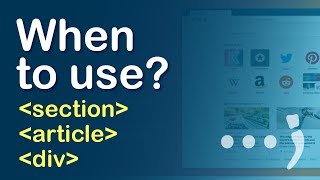 When to use Section vs Article vs Div in Html [upl. by Akiemaj]
