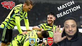 Burnley 05 Arsenal  Troopz Match Reaction  Martin Odegaard RAN The Show [upl. by Danais317]