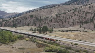 BNSF Train Near Beavertail Hill State Park [upl. by Allistir]