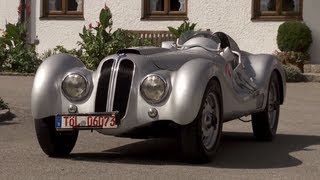 BMW 328 Schlueter  Oldtimer Ausfahrt  Arabella Classics [upl. by Eahsal]