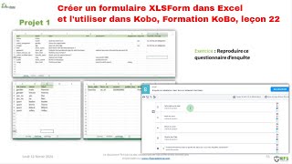 Créer un formulaire XLSForm dans Excel et lutiliser dans Kobo leçon 22 formation kobo [upl. by Swayder]