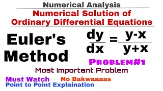 5 Eulers Method  Concept amp Problem1  Numerical Solution of Ordinary Differential Equations [upl. by Ruthann192]