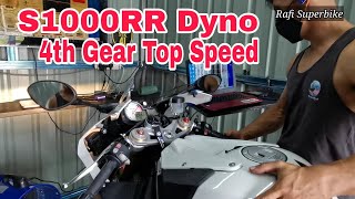 BMW S1000RR Dyno Run AFR  4th Gear Top Speed [upl. by Ytte]