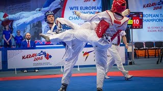 Maksim Khramtcov RUS vs Aaron Cook MDA European Taekwondo Championships Kazan2018 [upl. by Iamhaj]