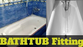 BATHTUB fitting  how to fit a bathtub  bathtub kasa lagaya jata ha [upl. by Assenad]