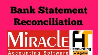 Bank Reconciliation Statement In hindi Miracle Accounting Software Accounting Tips [upl. by Nameerf]