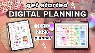 How to Plan on your iPad or Samsung Tablet  FREE Digital Planner 2023 [upl. by Ainivad978]