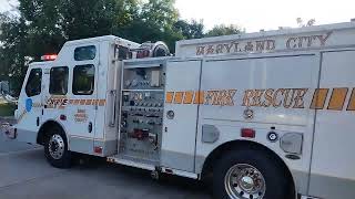 Maryland City Volunteer Fire Department engine 272 responding to a gas leak call [upl. by Adnical]