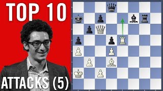 Fabiano Caruana Top 10 Attacks 5  Caruana vs Ponomariov [upl. by Raffarty430]