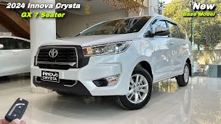 Innova Crysta GX 7 Seater 2024 Price amp Features ❤️ Innova Crysta 2024 Base Model [upl. by Hutson]