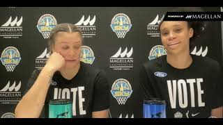 Chicago Sky Post Game Rachel Banham amp Brianna Taylor Coach Teresa Weatherspoon chicagosky wnba [upl. by Arihsan]