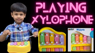 Adrik Got New Xylophone  Piano Xylophone  Xylophone Music Instrument  Xylophone For Kids [upl. by Savvas]