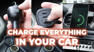 Charge Everything in your Car iPhone MacBook 100W Car Power Adapter amp iPhone MagSafe Phone Holder [upl. by Gronseth]