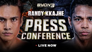 LIVE PRESS CONFERENCE RANDY VS KKAJHE BYON COMBAT SHOWBIZ VOL 3 [upl. by Reis951]