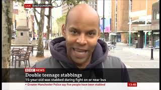 BBC News Channel stabbing of Baptista Adjei [upl. by Olympe]