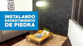 ¿Cómo instalar revestimiento de piedra en el interior [upl. by Orna]