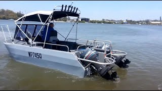 Twin 60hp marlin broadbill powercat final test [upl. by Marcell]