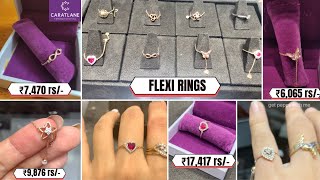 CARATLANE Budget Friendly Gold amp diamond Flexi Rings starts at 7000 rs only 😍 [upl. by Thistle]