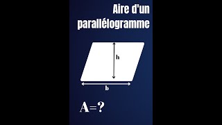 Comment calculer laire dun parallélogramme shorts [upl. by Pesvoh939]