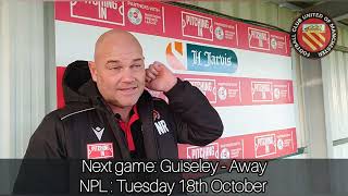 Marske postmatch Interview with Neil Reynolds 15th October 22 [upl. by Aubrey792]