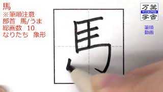 あなたはこの字の筆順に自信がありますか。 筆順動画02007馬 [upl. by Allehcim]