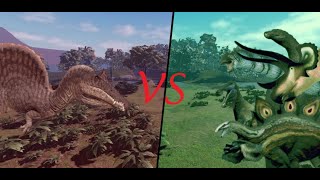 Spinosaurus Vs The Strongest Herbivores  Prior Extinction [upl. by Anawaj]