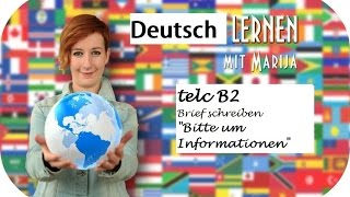 telc B2 Brief schreiben  Bitte um Informationen 1 [upl. by Naman551]