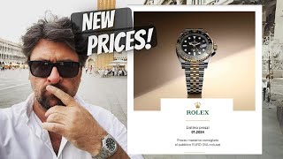 I have the NEW PRICE LIST  ROLEX 2024 [upl. by Arehs143]