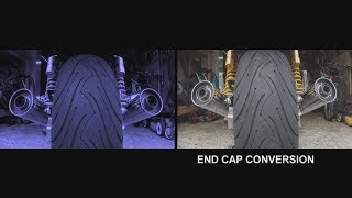 XJR1300 Exhaustend cap conversion comparison with original sound [upl. by Lezley]