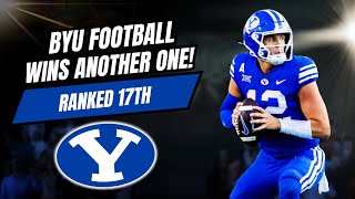 BYU Football Ranked 17th In The Latest AP Poll One Spot Ahead Of Utah [upl. by Brandice]