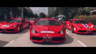 HUBLOT  FERRARI 70TH ANNIVERSARY PARADE IN SINGAPORE [upl. by Summer229]