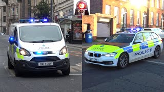 Police Cars Responding in Liverpool Escort  Convoy Lights and Sirens Compilation [upl. by Dalia]