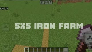 Minecraft Iron Farm  Bedrock 121 MCPE [upl. by Annairb352]