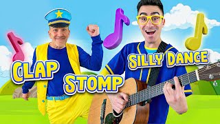 Stomp Clap amp Silly Dance Song  123Vinny  Fun Educational Videos For Kids [upl. by Nerrak109]