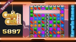 Candy Crush Saga Level 5897  Legendary Level  No Boosters [upl. by Marquis]