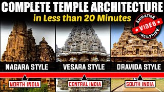 Temple Architecture  Nagara Style  Dravida or Southern Style  Art amp Culture  OnlyIAS [upl. by Livvi]