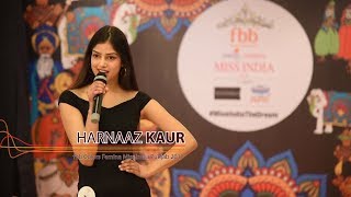 Harnaaz Kaurs introduction at Miss India Panjab 2019 auditions [upl. by Nivel]