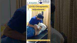 L5S1 Chiropractic Adjustment for Slipped disc pain relief chiropractor drsuniltank shorts [upl. by Hallutama]