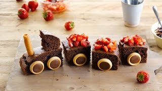 Alpro recipe – Yummy Chocolate Train Cake [upl. by Jo215]