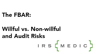 FBAR filers  File on time Willful vs nonwillful and audit risks [upl. by Intisar]