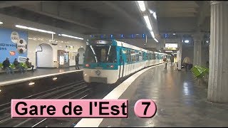 Métro de Paris Gare de lEst  Ligne 7 RATP MF77 2014 [upl. by Besnard79]