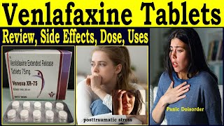 Venlafaxine 75 mg 375 mg Tablet  Venlafaxine ER 75 mg Review  uses Side Effects Dose [upl. by Noma]