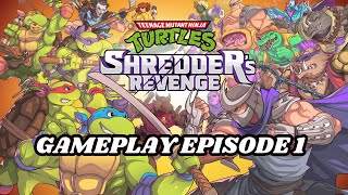 Teenage Mutant NinjaTurtles Shredders Revenge Gameplay Full Episode 1 CRT Filter Solo Play [upl. by Dnivra]